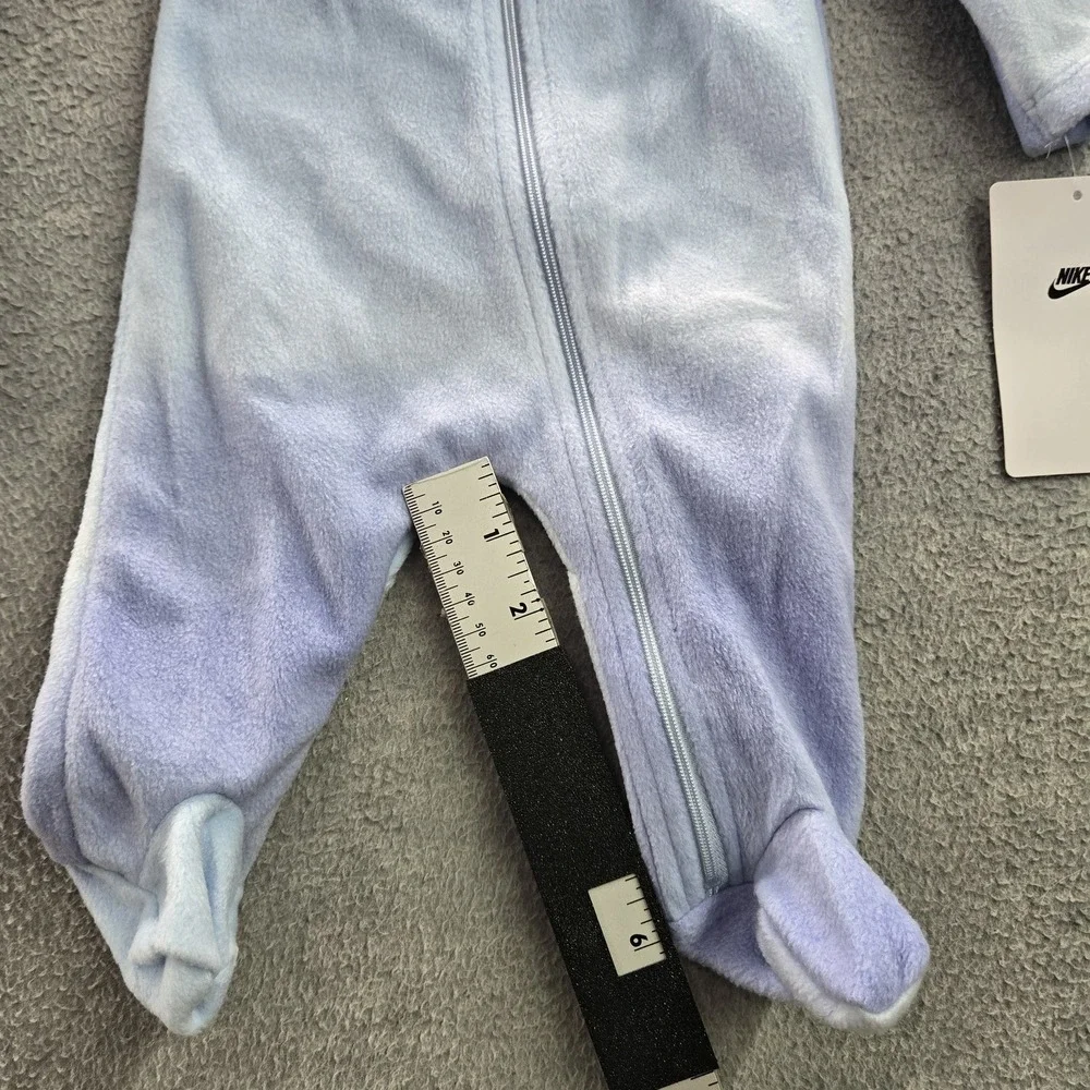 Nike Sleepwear Newborn Toddler 50-56 cm  Blue Fleece Logo Zipper NWT